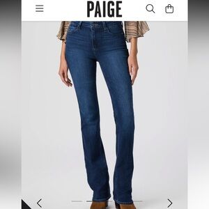 PAIGE Dark Blue Manhattan Bootcut  Jeans